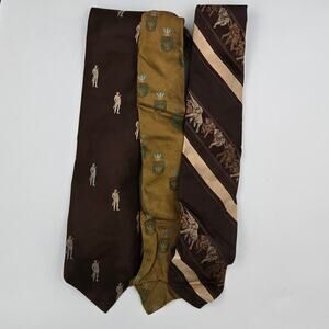 Lot of 3 Vintage Retro Ties AS IS Wear or Craft